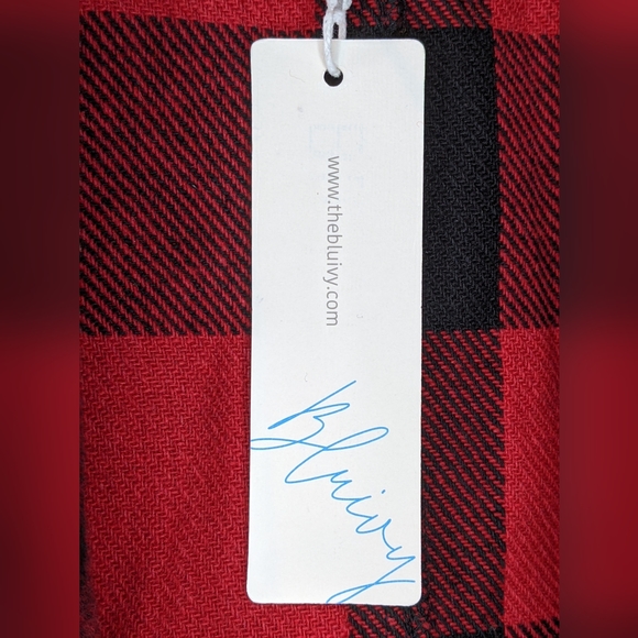 BluIvy Buffalo Plaid Flannel Cardigan Jacket, Medium - Picture 4 of 10